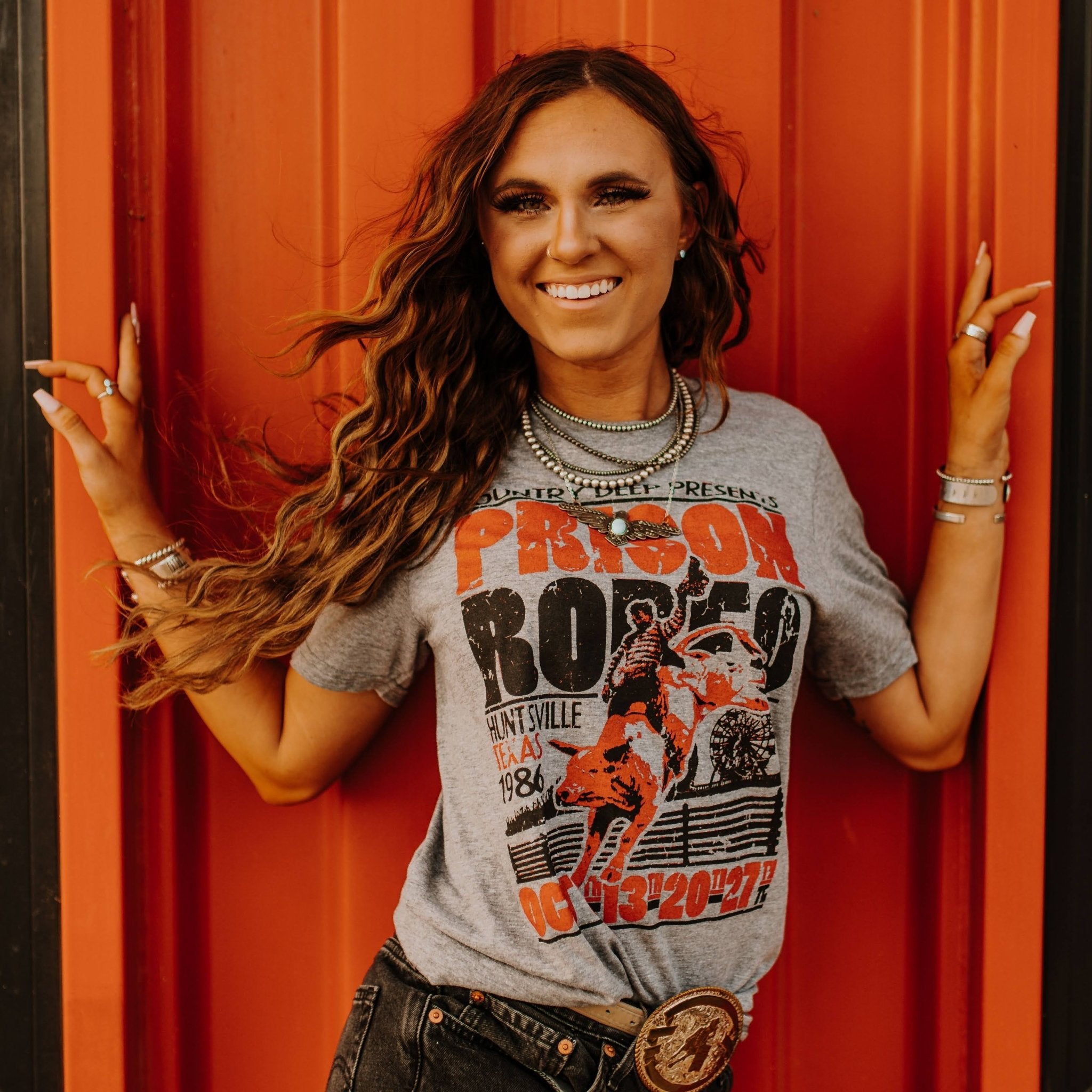 Prison Rodeo Graphic TeeGreyS