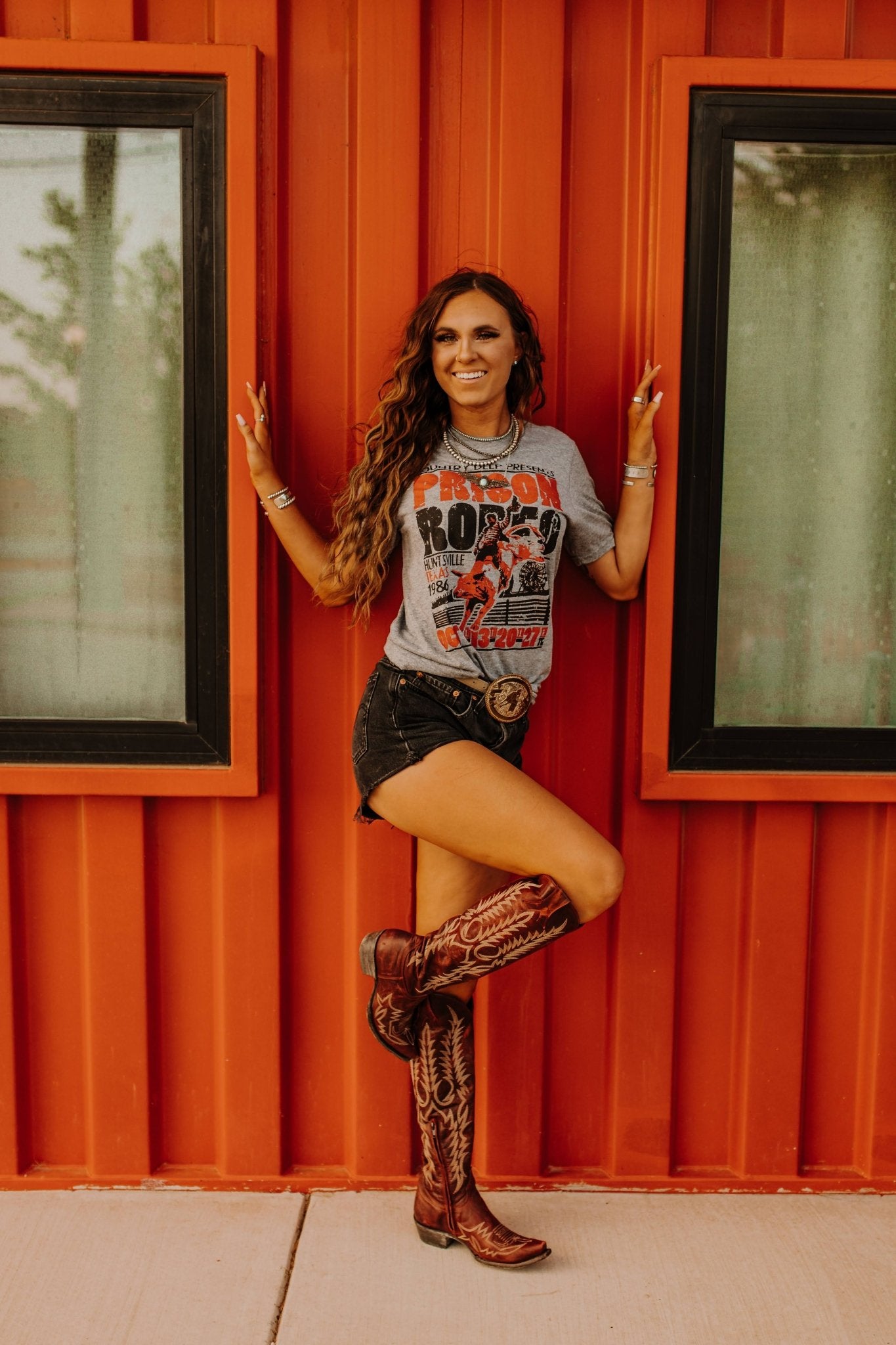 Prison Rodeo Graphic TeeGreyS