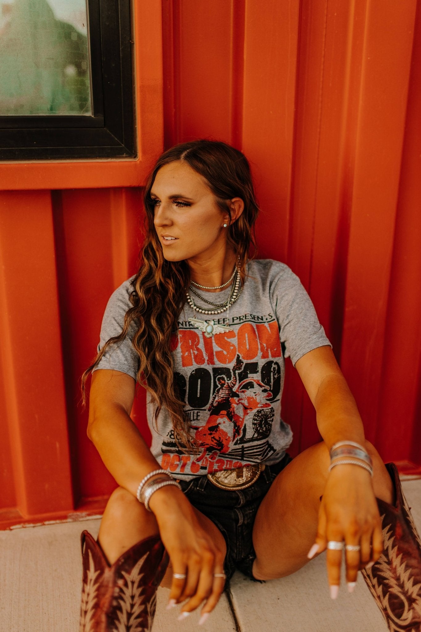 Prison Rodeo Graphic TeeGreyS