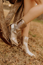 Rhinestone Fringe Champagne BootiesChampagne6