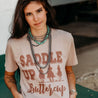 Saddle Up Buttercup Graphic TeePink GravelS
