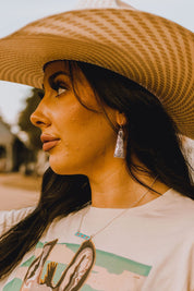 Silver Burnished Aztec EarringsSilverOS