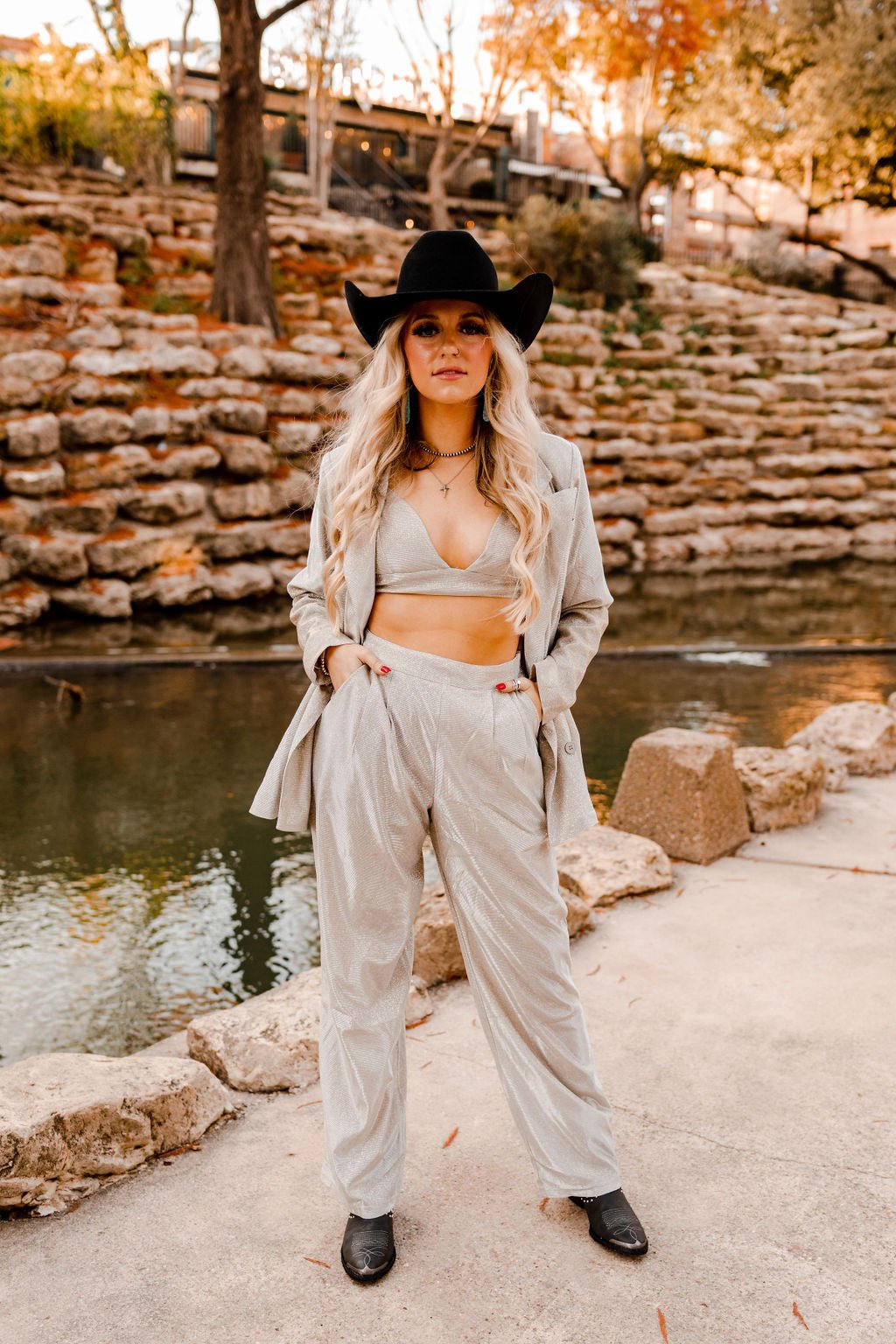 Silver Shimmer Trouser PantsSilverXS