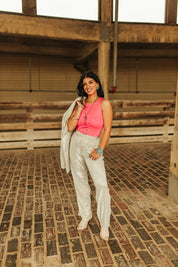 Silver Shimmer Trouser PantsSilverXS