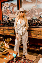 Silver Shimmer Trouser PantsSilverXS