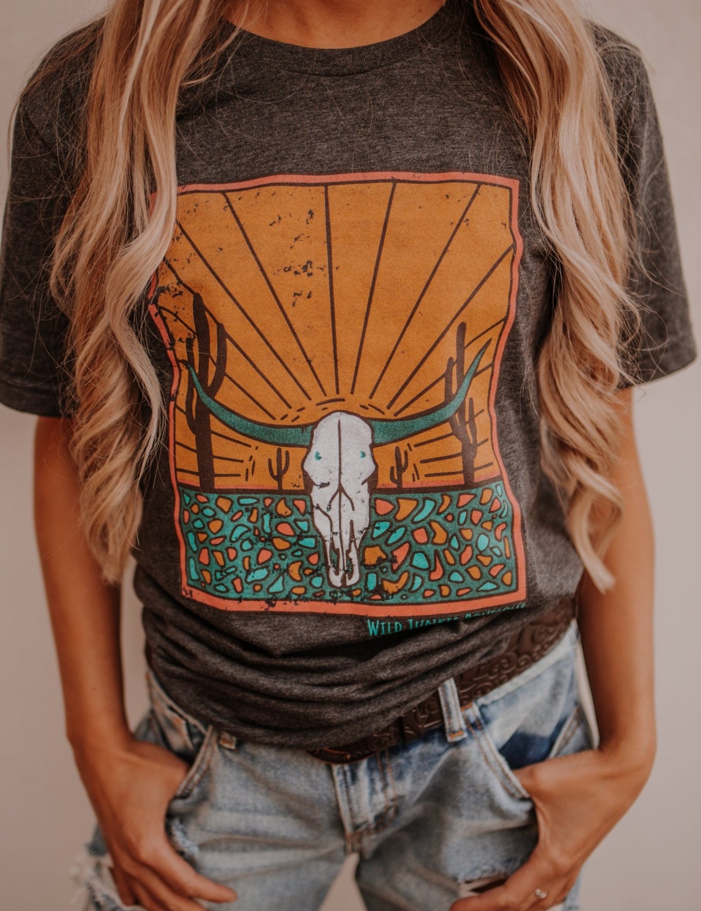 Skull Desert ShirtGreyS