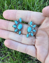 Small Turquoise Cluster Stud EarringsTurquoiseOS