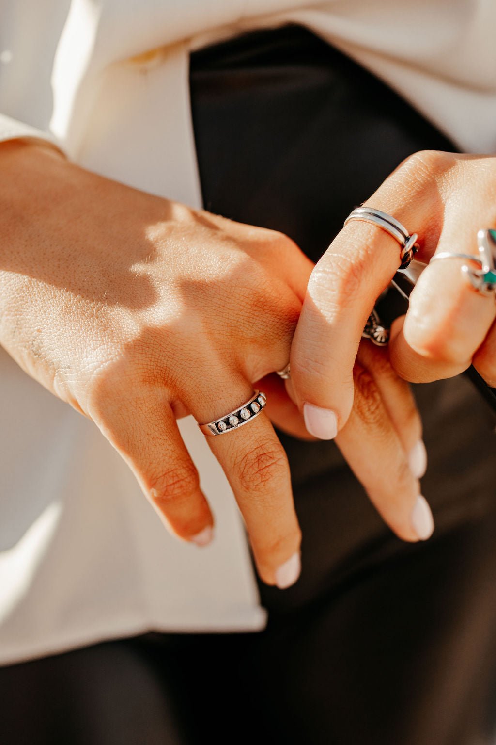 Sterling Silver Bead RingSilver6