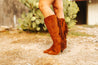 Suede Fringe Cowgirl BootsBrown7
