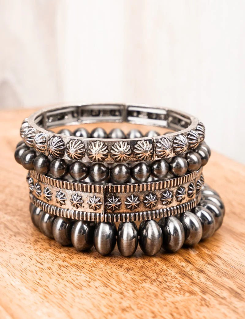 Sunburst Navajo Pearl Bracelet StackSilverOS