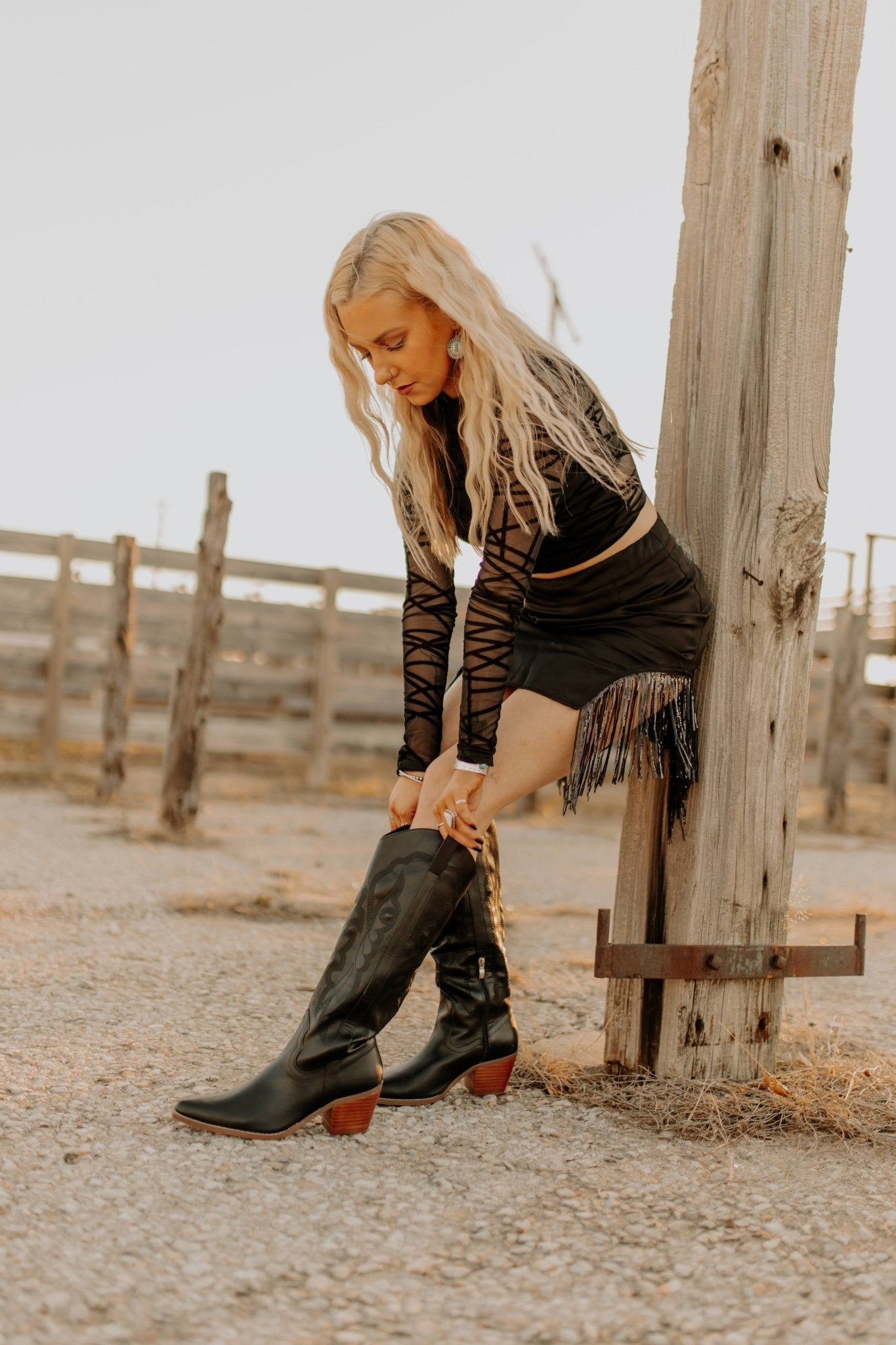 The Brandy Cowgirl BootsBlack5.5