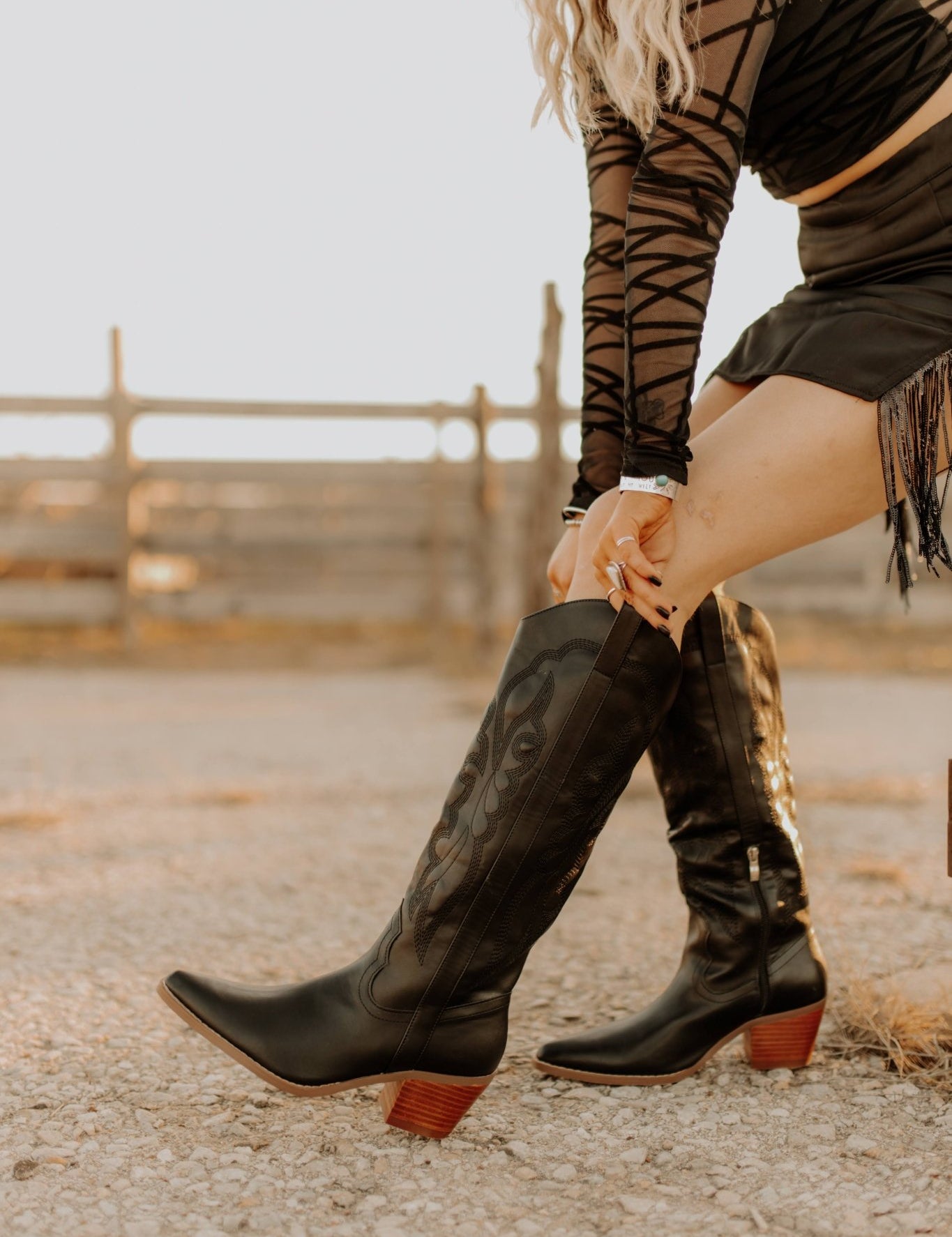 The Brandy Cowgirl BootsBlack5.5