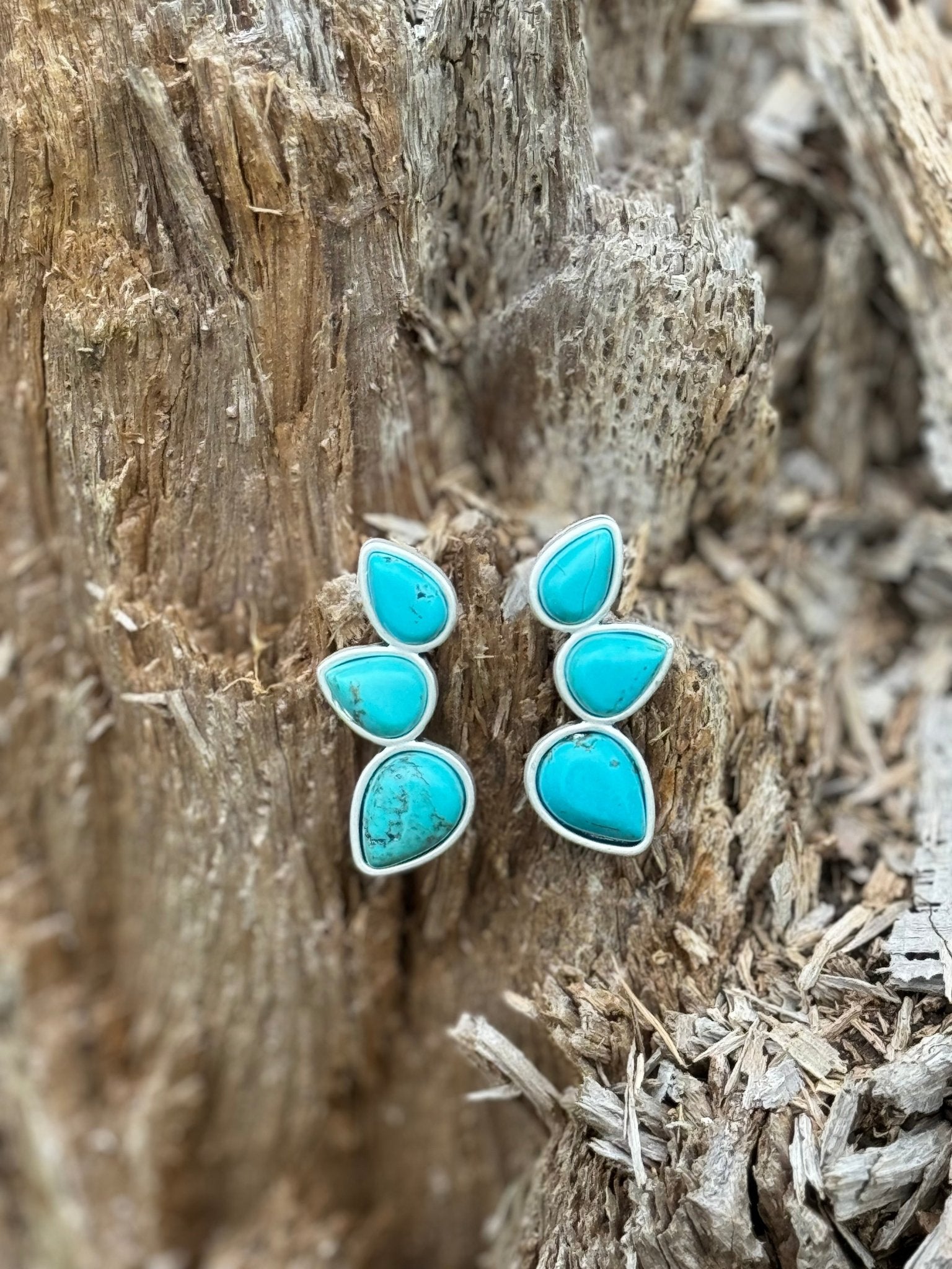 Trio Turquoise Stone Ear ClimberTurquoiseOS