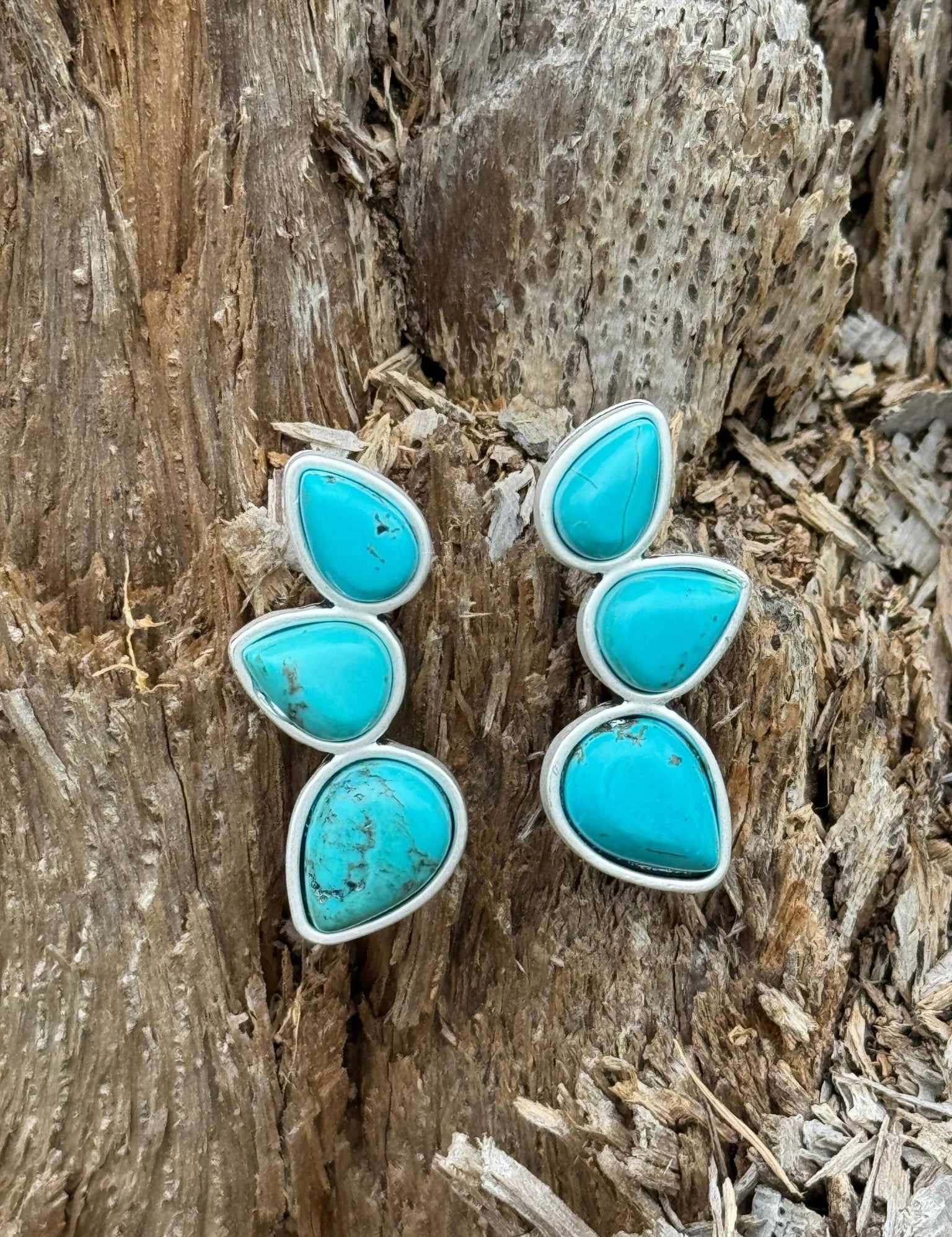 Trio Turquoise Stone Ear ClimberTurquoiseOS