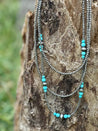 Triple Layer Turquoise Bead NecklaceMultiOS