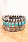 Turquoise and Navajo Pearl Bracelet StackMultiOS