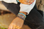 Turquoise and Navajo Pearl Bracelet StackMultiOS