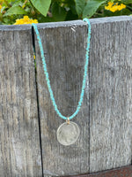 Turquoise Beaded Indian Nickel NecklaceTurquoiseOS