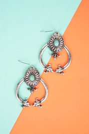 Turquoise Concho Naja EarringsSilverOS