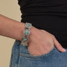 Turquoise Concho Stretch BraceletSilverOS