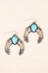 Turquoise Naja Barbed Wire EarringsSilverOS