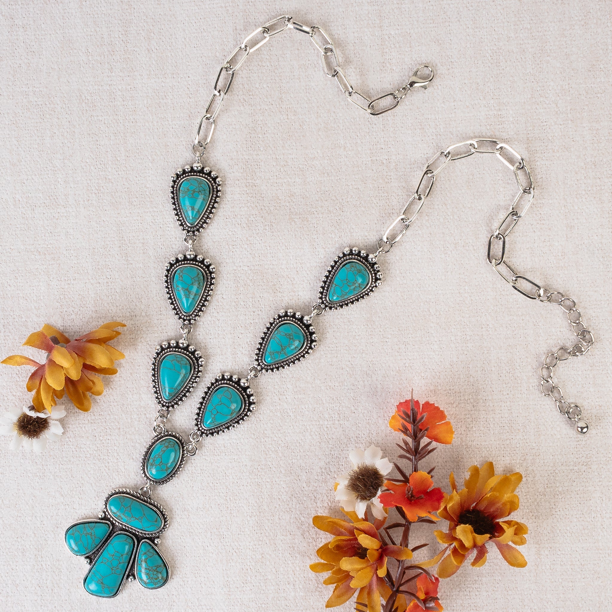 Turquoise Stone Pendant NecklaceTurquoiseOS