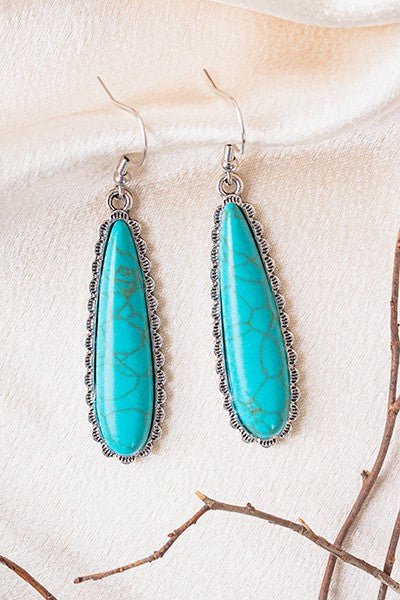 Turquoise Teardrop EarringsTurquoiseOS