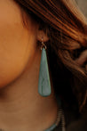 Turquoise Teardrop Slab EarringsTurquoiseOS