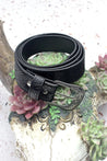 Western Engraved Faux Leather BeltBlackOS