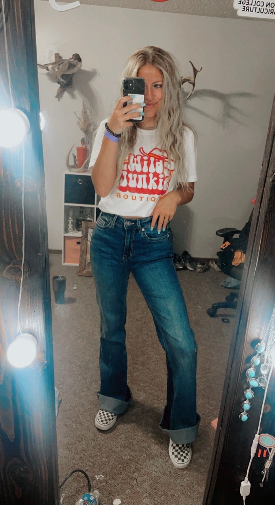 Wild Junkie Graphic Logo TeeWhiteS