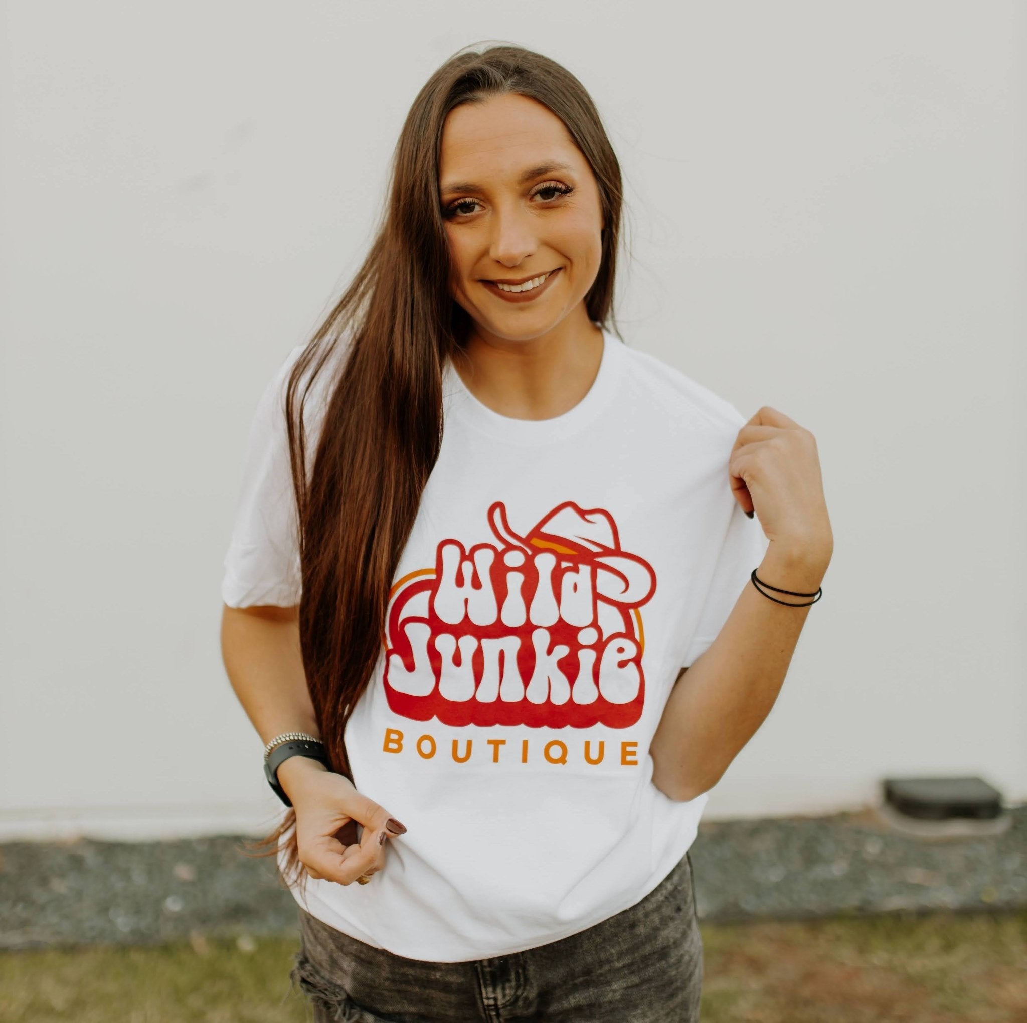 Wild Junkie Graphic Logo TeeWhiteS