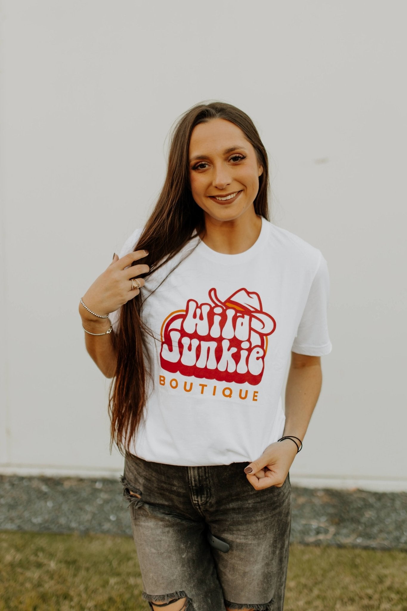 Wild Junkie Graphic Logo TeeWhiteS
