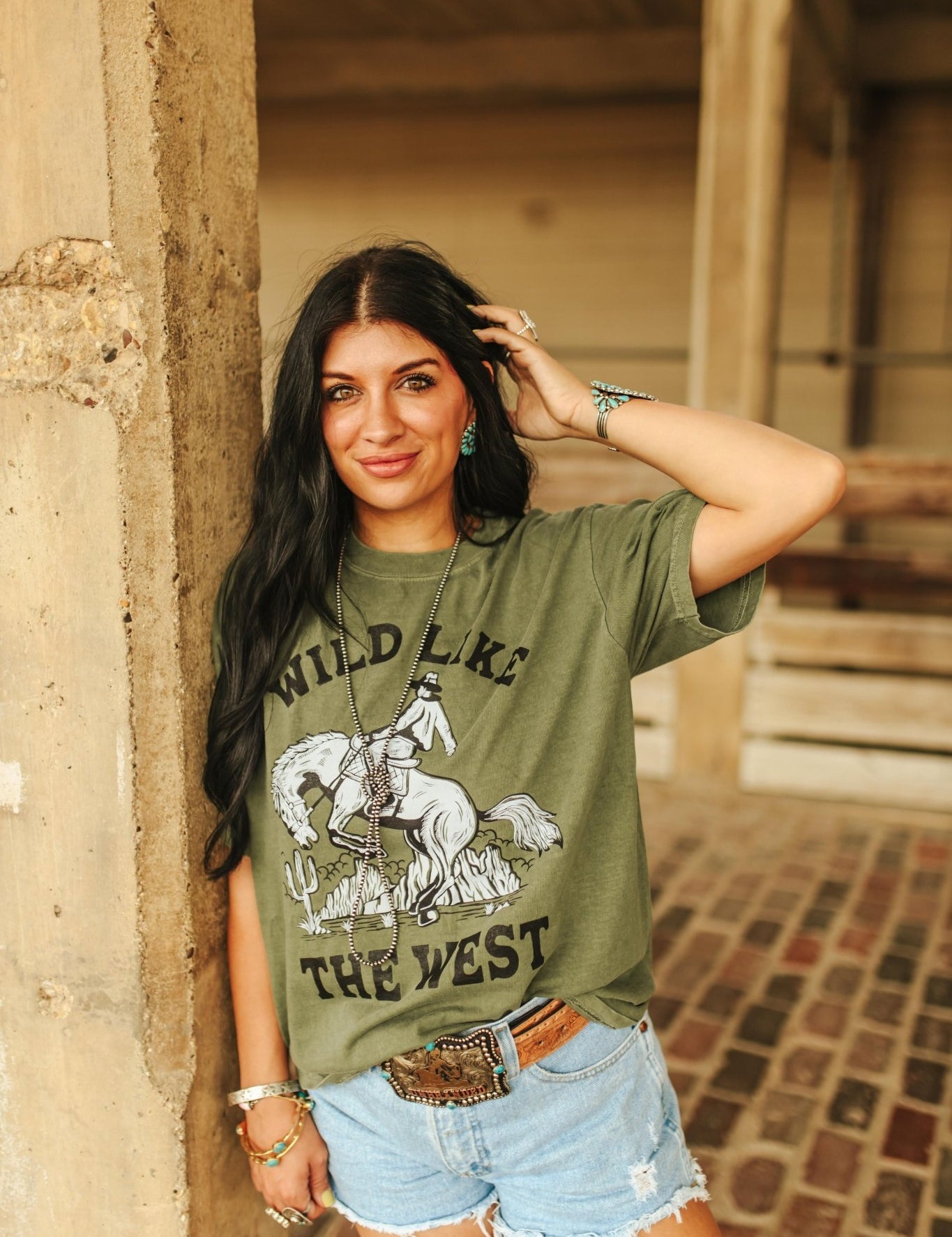 Wild Like The West Cowboy Graphic TeeSageS