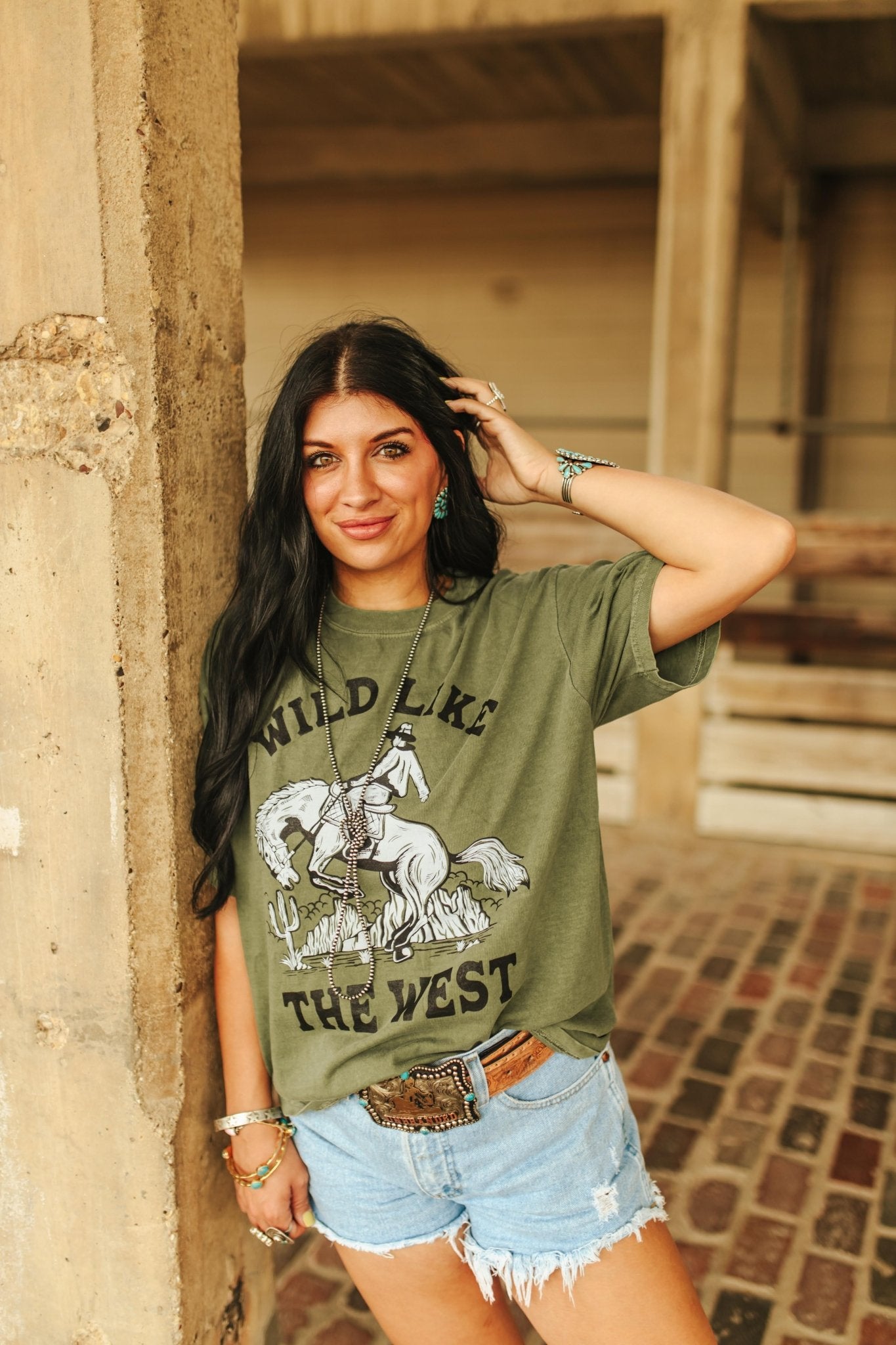 Wild Like The West Cowboy Graphic TeeSageS