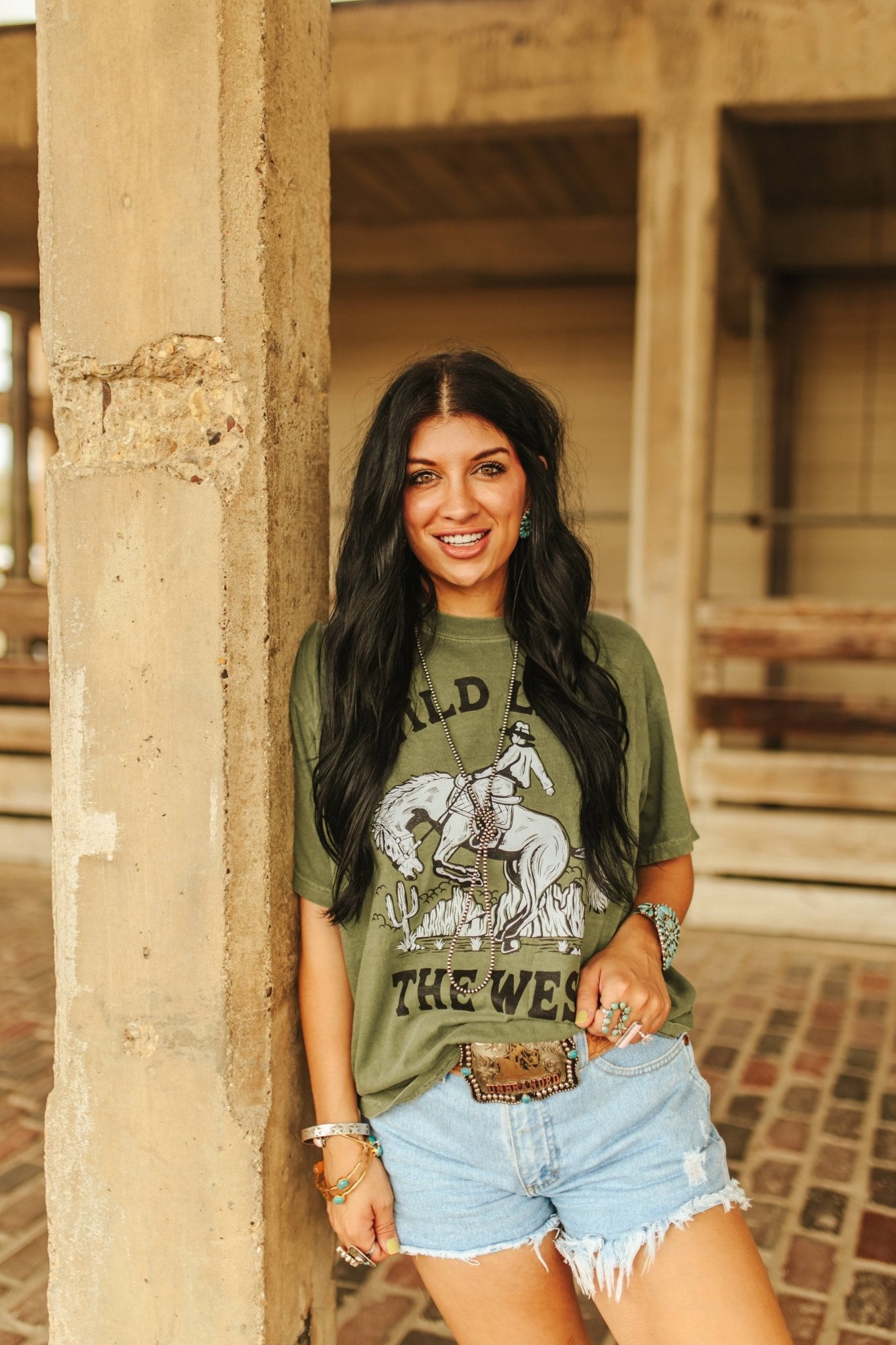 Wild Like The West Cowboy Graphic TeeSageS